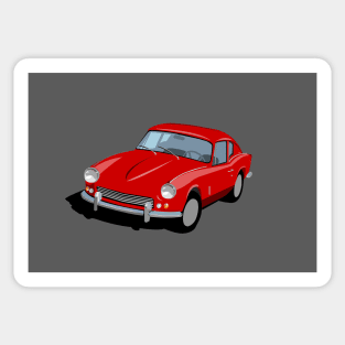 Triumph GT6 Mk1 Graphic Poster -Red Sticker